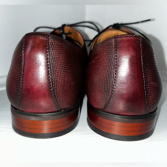 Florsheim Kierland Plain Toe Oxfords Burgundy Mens Leather Oxfords size 10 NEW - Picture 8 of 12